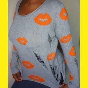 Printed Netted sweatshirt